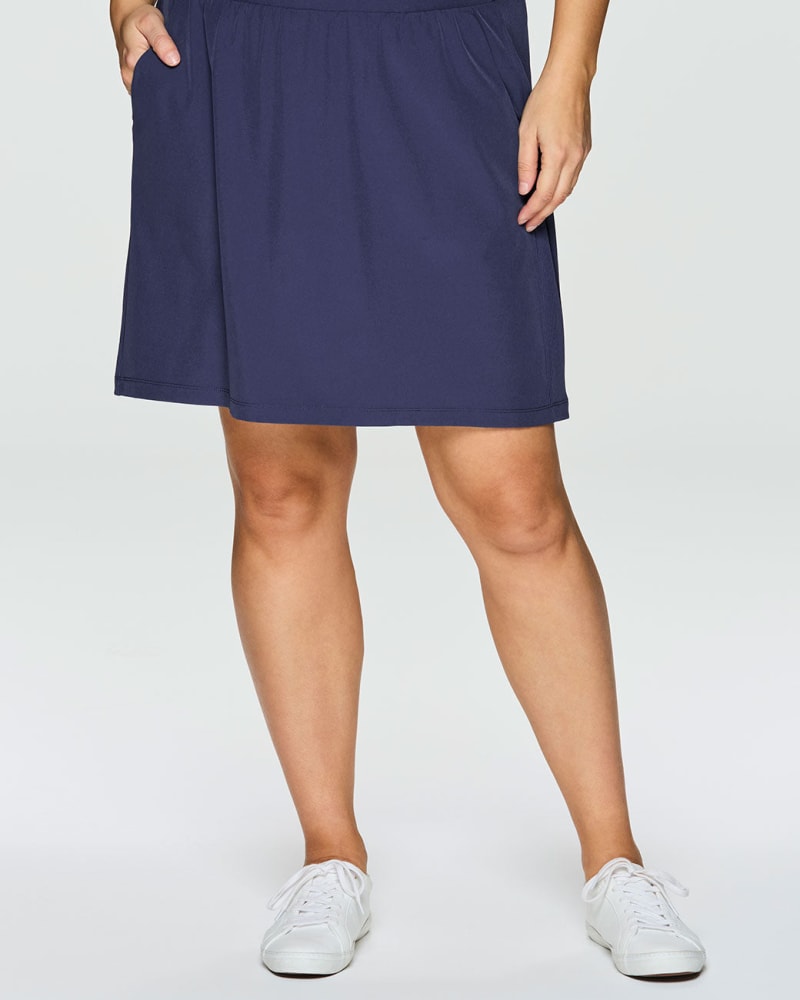 Plus Size Prime Ribbed Skort Dark Blue